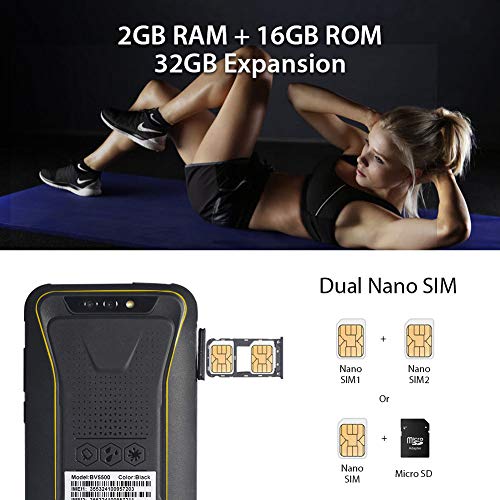 【Blackview Oficial】 BV5500 (2020) Móvil Libre Resistente IP68 Impermeable Robusto de 5.5" (13.9cm, 18:9), 2GB/16GB, Android 8.1, Doble Cámara 8MP+5MP, 4400mAh Batería SIM Doble Smartphone- Amarillo 【Blackview Oficial】 BV5500 (2020) Móvil Libre Resistente IP68 Impermeable Robusto de 5.5" (13.9cm, 18:9), 2GB/16GB, Android 8.1, Doble Cámara 8MP+5MP, 4400mAh Batería SIM Doble Smartphone- Amarillo