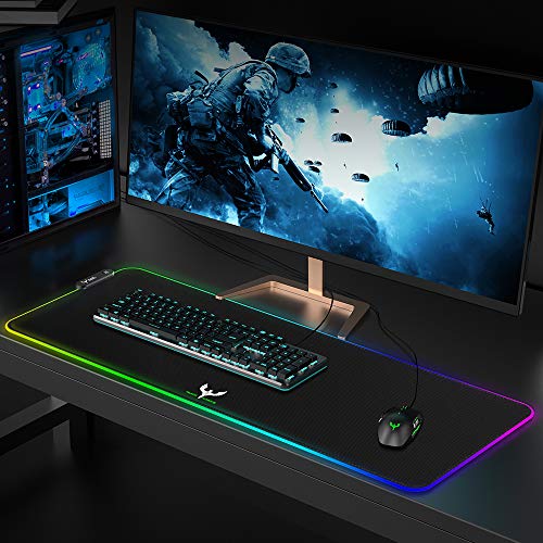 BLADE HAWKS Alfombrilla Gaming, 800 x 300 x4.0 mm Extra Grande Alfombrilla Raton RGB para Juego, Base de Goma Antideslizante y Superficie Suave Resistente al Agua para Gamers, PC y Portátil BLADE HAWKS Alfombrilla Gaming, 800 x 300 x4.0 mm Extra Grande Alfombrilla Raton RGB para Juego, Base de Goma Antideslizante y Superficie Suave Resistente al Agua para Gamers, PC y Portátil