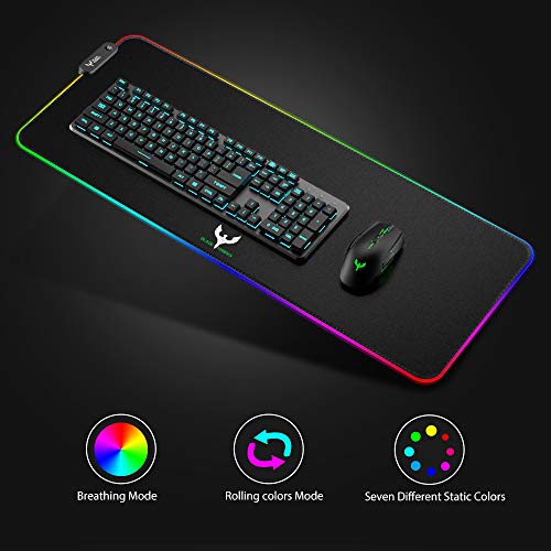 BLADE HAWKS Alfombrilla Gaming, 800 x 300 x4.0 mm Extra Grande Alfombrilla Raton RGB para Juego, Base de Goma Antideslizante y Superficie Suave Resistente al Agua para Gamers, PC y Portátil BLADE HAWKS Alfombrilla Gaming, 800 x 300 x4.0 mm Extra Grande Alfombrilla Raton RGB para Juego, Base de Goma Antideslizante y Superficie Suave Resistente al Agua para Gamers, PC y Portátil
