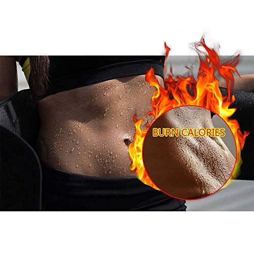 BLAZOR Cinturón Abdominal de Sudoración- Faja Sauna Adelgazante/Vientre Plano con Soporte Lumbar para Hombre y Mujer + Funda + Guía para alcanzar un Vientre Delgado y Modelado