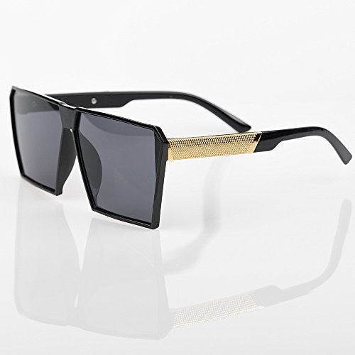 BLDEN Hombre Grande Gafas De Sol Marco Cuadrado Moda Oversized Gafas Unisexo GL1011-BLACK BLDEN Hombre Grande Gafas De Sol Marco Cuadrado Moda Oversized Gafas Unisexo GL1011-BLACK