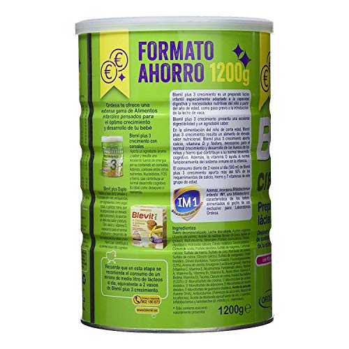 Blemil Plus - Crecimiento 3, Leche de Continuación, Preparado Lácteo, 1200 gr Blemil Plus - Crecimiento 3, Leche de Continuación, Preparado Lácteo, 1200 gr