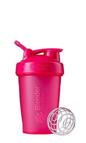 BlenderBottle Classic Loop - Botella Mezcladora de Batidos de proteínas con batidor Blenderball, Rosa (Pink), 590ml