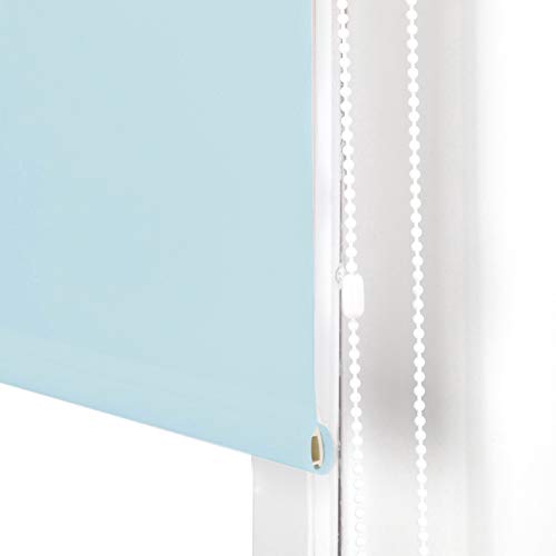 Blindecor Ara Estor Enrollable translúcido Liso, Azul (Celeste), 80 X 175 cm