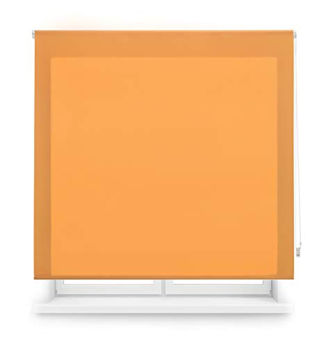 Blindecor Ara - Estor enrollable translúcido liso, Naranja, 120 x 175 cm (ancho x alto) Blindecor Ara - Estor enrollable translúcido liso, Naranja, 120 x 175 cm (ancho x alto)