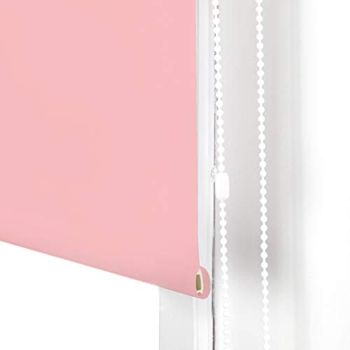 Blindecor Ara - Estor enrollable translúcido liso, Rosa, 120 x 175 cm (ancho x alto)