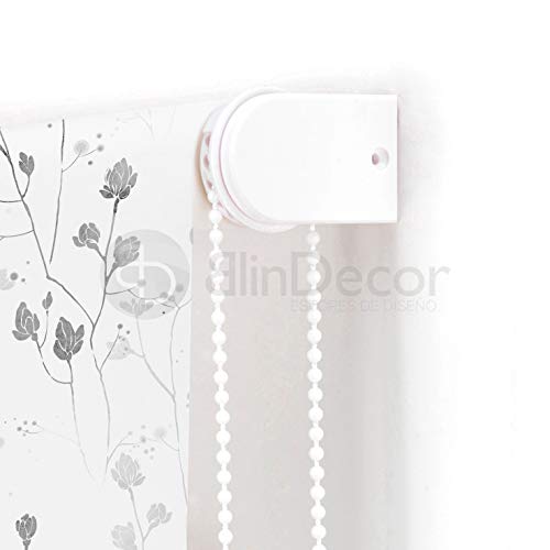 Blindecor Estor Enrollable translĂșcido Digital, Polyester, Blanco (Flores), 130 X 180 cm Blindecor Estor Enrollable translĂșcido Digital, Polyester, Blanco (Flores), 130 X 180 cm