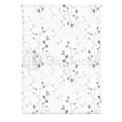 Blindecor Estor Enrollable translĂșcido Digital, Polyester, Blanco (Flores), 130 X 180 cm Blindecor Estor Enrollable translĂșcido Digital, Polyester, Blanco (Flores), 130 X 180 cm