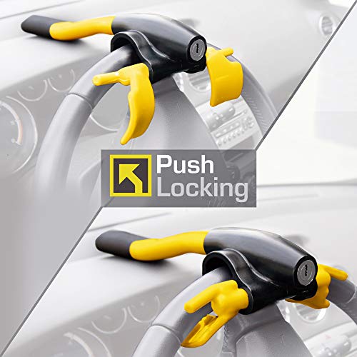 BLOKAUTO 9595 Barra antirrobo Coche Volante salpicadero, Universal, Cierre basculante, Amarillo y Negro BLOKAUTO 9595 Barra antirrobo Coche Volante salpicadero, Universal, Cierre basculante, Amarillo y Negro