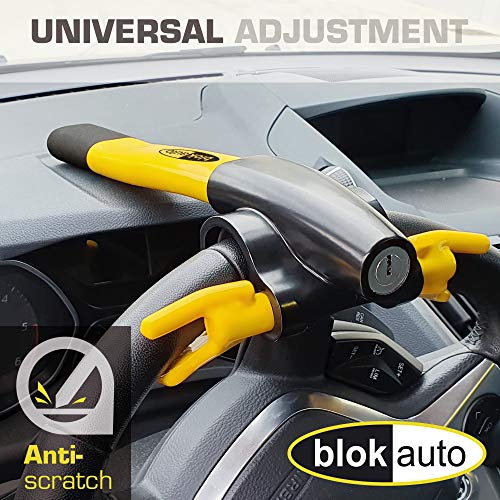 BLOKAUTO 9595 Barra antirrobo Coche Volante salpicadero, Universal, Cierre basculante, Amarillo y Negro BLOKAUTO 9595 Barra antirrobo Coche Volante salpicadero, Universal, Cierre basculante, Amarillo y Negro
