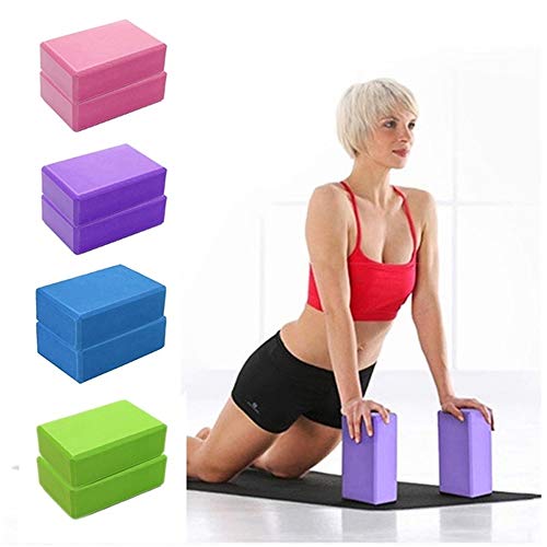 Bloque De Yoga, Bloque De Espuma Eva De Alta Densidad para Soportar Poses Más Profundas, Espuma De Pilates Espuma Ladrillo Estiramiento Gimnasio Fitness Ejercicio Soporte