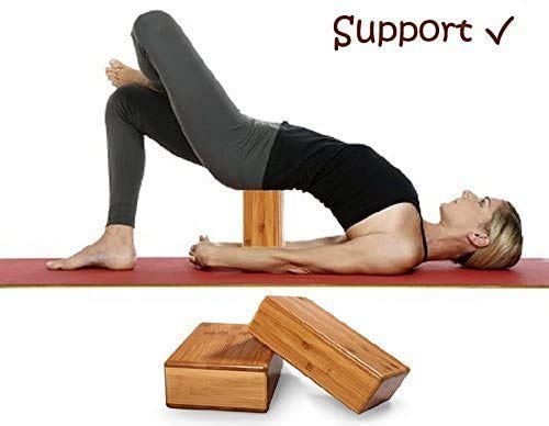 Bloque para yoga, bloque de madera de bambú para yoga, soporte para mejorar posturas, mejorar la fuerza, el equilibrio y la flexibilidad, inocuo, inodoro y resistente al agua Bloque para yoga, bloque de madera de bambú para yoga, soporte para mejorar posturas, mejorar la fuerza, el equilibrio y la flexibilidad, inocuo, inodoro y resistente al agua