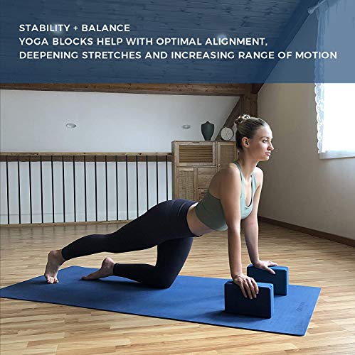 Bloque Yoga de Espuma EVA 2 Unidades, YUNMAI Set de Ladrillos de Yoga de Alta Densidad Antideslizante Inodoro Ecológico No Tóxico para Mejora de Equilibrio Flexibilidad de Pilates Yoga Meditación Azul Bloque Yoga de Espuma EVA 2 Unidades, YUNMAI Set de Ladrillos de Yoga de Alta Densidad Antideslizante Inodoro Ecológico No Tóxico para Mejora de Equilibrio Flexibilidad de Pilates Yoga Meditación Azul