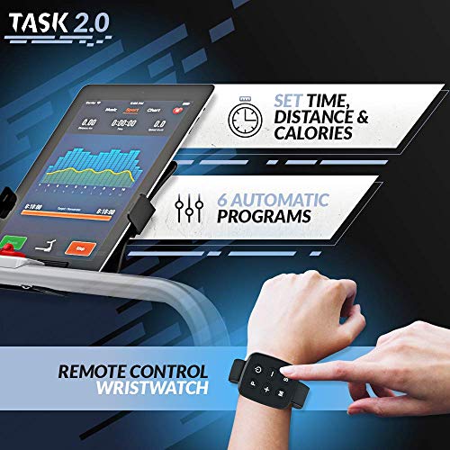 Bluefin Fitness Cinta de Correr Eléctrica Task 2.0 2 en 1 8 km/h | Tecnología Protección Articulaciones | App para Smartphone