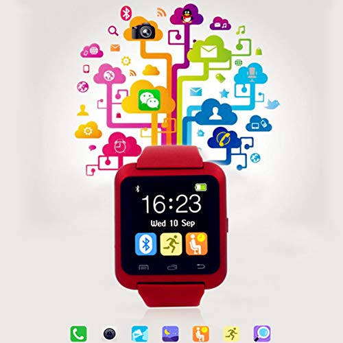 Bluetooth Smartwatch U8 Reloj Inteligente Reloj de Pulsera Reloj Deportivo Digital Reloj para teléfono Android Dispositivo portátil usable (Rojo) Bluetooth Smartwatch U8 Reloj Inteligente Reloj de Pulsera Reloj Deportivo Digital Reloj para teléfono Android Dispositivo portátil usable (Rojo)
