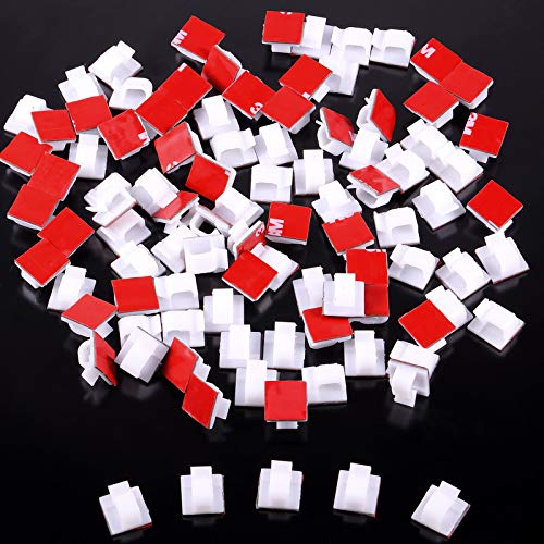 Blulu 100 Piezas Mini Clips de Cable de Exterior con Cinta Adhesiva Clips Decorativos de Luces Ganchos Autoadhesivos Soporte de Alambre para Navidad y Luz de Hada (Mediano, Blanco) Blulu 100 Piezas Mini Clips de Cable de Exterior con Cinta Adhesiva Clips Decorativos de Luces Ganchos Autoadhesivos Soporte de Alambre para Navidad y Luz de Hada (Mediano, Blanco)