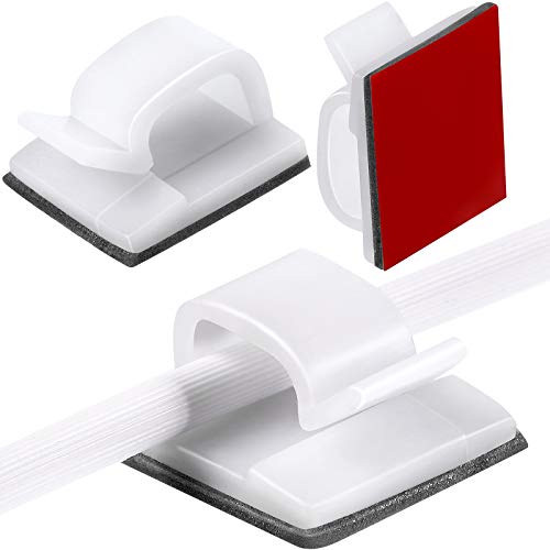 Blulu 100 Piezas Mini Clips de Cable de Exterior con Cinta Adhesiva Clips Decorativos de Luces Ganchos Autoadhesivos Soporte de Alambre para Navidad y Luz de Hada (Mediano, Blanco) Blulu 100 Piezas Mini Clips de Cable de Exterior con Cinta Adhesiva Clips Decorativos de Luces Ganchos Autoadhesivos Soporte de Alambre para Navidad y Luz de Hada (Mediano, Blanco)