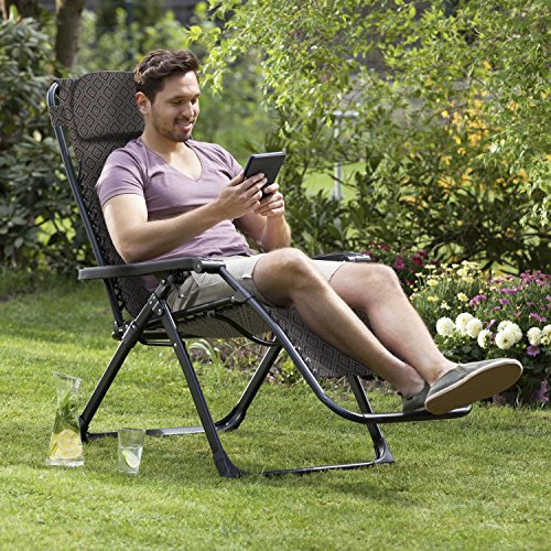 Blumfeldt California Green Tumbona de jardín - Silla Exterior reclinable, Plegable, Respaldo Acolchado, Reposacabezas Ajustable, Tejido Impermeable Transpirable, Fácil Transporte, Diseño Rombos Blumfeldt California Green Tumbona de jardín - Silla Exterior reclinable, Plegable, Respaldo Acolchado, Reposacabezas Ajustable, Tejido Impermeable Transpirable, Fácil Transporte, Diseño Rombos