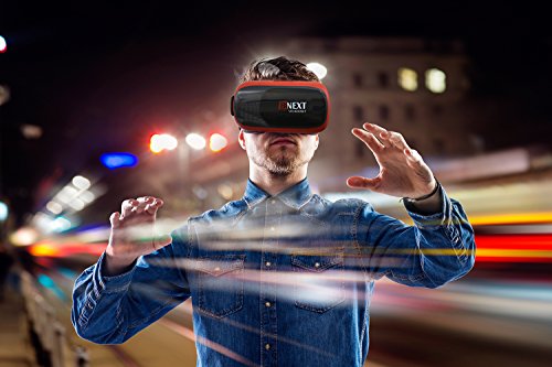 Bnext Gafas VR Compatible con iPhone y Android, Gafas Realidad Virtual para Movil - Disfruta de los Mejores Juegos y Videos RV, 360 y 3D, de Máxima Calidad y con la Mayor Comodidad (Red)