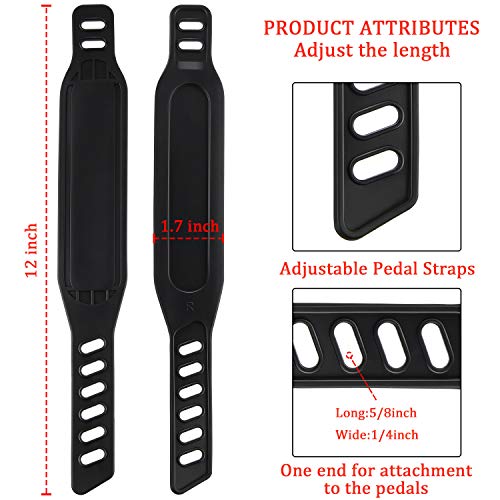 Boao 6 Paquetes Correas de Goma del Pedal Correas de Pedal de Bicicleta Estática Correas del Pedal para Ejercicio de Girar Bicicleta Ciclo Inicio o Gimnasio Boao 6 Paquetes Correas de Goma del Pedal Correas de Pedal de Bicicleta Estática Correas del Pedal para Ejercicio de Girar Bicicleta Ciclo Inicio o Gimnasio