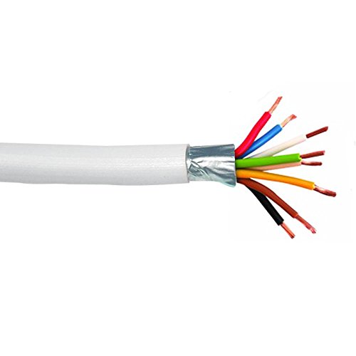 Bobina de cable de 100 metros blindados para alarma antirrobo 2 x 0,50 + 6 x 0,22