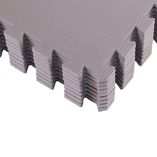 BodenMax CRS-PL5810GRTC-6 Tapete colchoneta Protectora de Espuma para Gimnasio Yoga o habitacion de niños 58x58x1 cm 6 Piezas de Color Gris