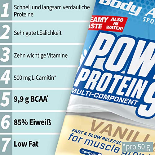 Body Attack Power Protein 90, Crema de pistacho, 1 kg, 5 K de proteína en polvo con proteína de suero, L-carnitina y BCAA para el desarollo de los músculos y el fitness