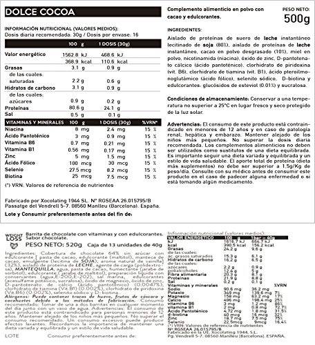 BODY GENIUS Pack Lean Protein (Dulce Cacao) + Barritas Proteicas (Chocolate). Ideal post-entreno. Con Proteína Aislada de Suero de Leche CFM Profesional.