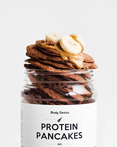 BODY GENIUS Protein Pancakes (Chocolate). 400g. Tortitas Proteicas Sin Azúcar Añadido. Con Proteína Whey Isolate y Harina de Avena. Hecho en España. BODY GENIUS Protein Pancakes (Chocolate). 400g. Tortitas Proteicas Sin Azúcar Añadido. Con Proteína Whey Isolate y Harina de Avena. Hecho en España.