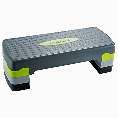 Body & Mind Aerobic Step Board Elite 3-step step-bench con tapete antideslizante gratuito
