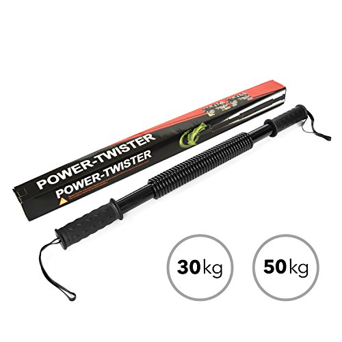 Body & Mind Mancuerna Profesional de flexión de Resorte King para Entrenamiento de Fuerza Entrenador de Brazos para Entrenamiento de Fitness; Mancuerna de Resorte Flexible; 50kg