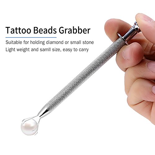 Body Piercing Kit, Coger la perla Agarrador de bolas de bolas con el accesorio del tatuaje de 4 garras, tenedor de la perla de la perla del acero inoxidable