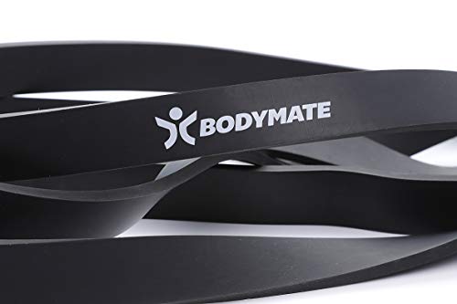 BODYMATE Banda de Fitness de 208 cm, Banda elástica de Resistencia de látex Natural para Entrenamiento de Fuerza, Resistencia, coordinación, flexibilidad y más, para Principiantes y Profesionales