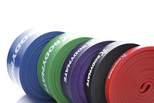 BODYMATE Banda de Fitness de 208 cm, Banda elástica de Resistencia de látex Natural para Entrenamiento de Fuerza, Resistencia, coordinación, flexibilidad y más, para Principiantes y Profesionales BODYMATE Banda de Fitness de 208 cm, Banda elástica de Resistencia de látex Natural para Entrenamiento de Fuerza, Resistencia, coordinación, flexibilidad y más, para Principiantes y Profesionales
