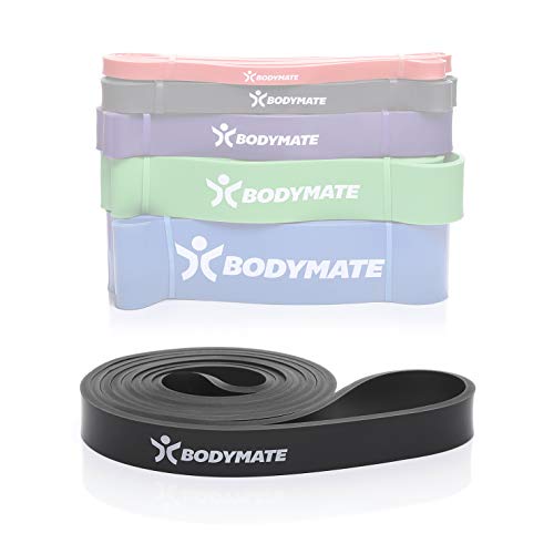 BODYMATE Banda de Fitness de 208 cm, Banda elástica de Resistencia de látex Natural para Entrenamiento de Fuerza, Resistencia, coordinación, flexibilidad y más, para Principiantes y Profesionales BODYMATE Banda de Fitness de 208 cm, Banda elástica de Resistencia de látex Natural para Entrenamiento de Fuerza, Resistencia, coordinación, flexibilidad y más, para Principiantes y Profesionales