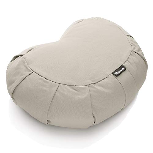 BODYMATE Cojín de Yoga Media Luna 42 cm Largo 30 cm Ancho 15 cm Alto | Relleno de cáscaras de Trigo sarraceno | Funda extragruesa y Lavable en Lavadora de algodón 100% | Cojín de meditación BODYMATE Cojín de Yoga Media Luna 42 cm Largo 30 cm Ancho 15 cm Alto | Relleno de cáscaras de Trigo sarraceno | Funda extragruesa y Lavable en Lavadora de algodón 100% | Cojín de meditación