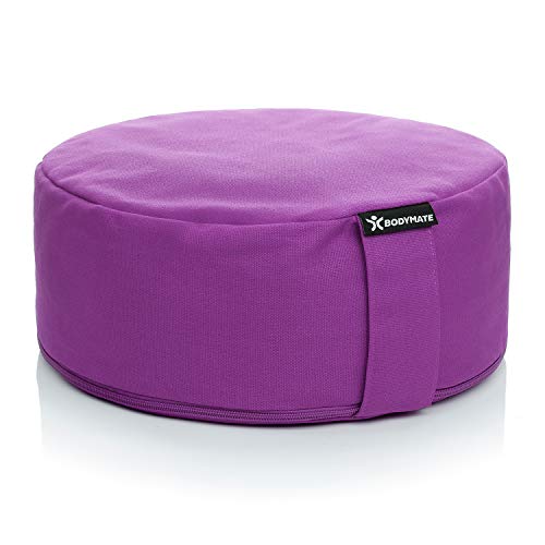 BODYMATE Cojín de Yoga Redondo | 31 cm diámetro 13 cm Alto | Relleno de cáscaras de Trigo sarraceno | Funda extragruesa y Lavable en Lavadora de algodón 100% | Cojín de meditación | Cojín de Asiento BODYMATE Cojín de Yoga Redondo | 31 cm diámetro 13 cm Alto | Relleno de cáscaras de Trigo sarraceno | Funda extragruesa y Lavable en Lavadora de algodón 100% | Cojín de meditación | Cojín de Asiento