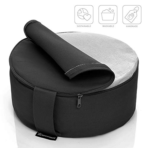 BODYMATE Cojín de Yoga Redondo | 31 cm diámetro 13 cm Alto | Relleno de cáscaras de Trigo sarraceno | Funda extragruesa y Lavable en Lavadora de algodón 100% | Cojín de meditación | Cojín de Asiento BODYMATE Cojín de Yoga Redondo | 31 cm diámetro 13 cm Alto | Relleno de cáscaras de Trigo sarraceno | Funda extragruesa y Lavable en Lavadora de algodón 100% | Cojín de meditación | Cojín de Asiento