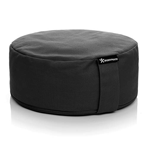 BODYMATE Cojín de Yoga Redondo | 31 cm diámetro 13 cm Alto | Relleno de cáscaras de Trigo sarraceno | Funda extragruesa y Lavable en Lavadora de algodón 100% | Cojín de meditación | Cojín de Asiento BODYMATE Cojín de Yoga Redondo | 31 cm diámetro 13 cm Alto | Relleno de cáscaras de Trigo sarraceno | Funda extragruesa y Lavable en Lavadora de algodón 100% | Cojín de meditación | Cojín de Asiento