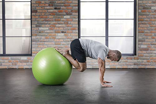 BODYMATE Pelota de Ejercicio para Fitnes | con bombín y Libro electrónico | con Sistema antirreventones