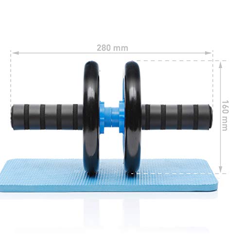 BODYMATE Rueda Abdominal Classic I Rodillo Abdominal con Alfombrilla I AB Roller con agarraderas cómodas I AB Wheel