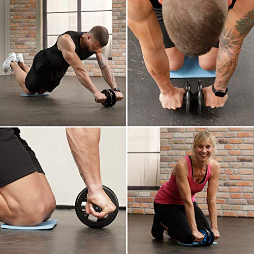 BODYMATE Rueda Abdominal Classic I Rodillo Abdominal con Alfombrilla I AB Roller con agarraderas cómodas I AB Wheel BODYMATE Rueda Abdominal Classic I Rodillo Abdominal con Alfombrilla I AB Roller con agarraderas cómodas I AB Wheel