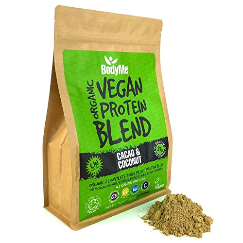BodyMe Mezcla de Proteina Vegana Organica en Polvo | Crudo Cacao Coco | 1kg | Sin Edulcorante | Baja Carb | Sin Gluten | 3 Proteinas Veganas | 21g Proteina Vegetal Completa | Aminoacidos Esenciales BodyMe Mezcla de Proteina Vegana Organica en Polvo | Crudo Cacao Coco | 1kg | Sin Edulcorante | Baja Carb | Sin Gluten | 3 Proteinas Veganas | 21g Proteina Vegetal Completa | Aminoacidos Esenciales