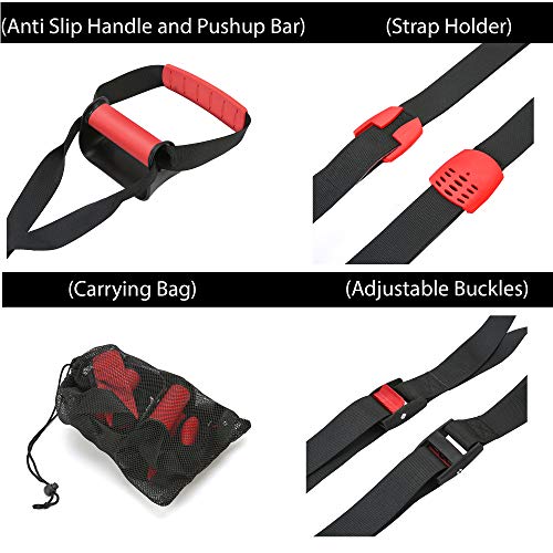 bodyweight Entrenamiento en Suspensión, Correas del Kit de Entrenamiento de Resistencia física para Puerta, Barra de tracción, Push up Bar para Ejercicios completos del Cuerpo V2 bodyweight Entrenamiento en Suspensión, Correas del Kit de Entrenamiento de Resistencia física para Puerta, Barra de tracción, Push up Bar para Ejercicios completos del Cuerpo V2