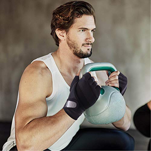 boildeg Guantes Gimnasio Hombre Mujer,Guantes Pesas Gym Guantes Fitness Transpirable con Protección Completa de Muñeca y Palma para Crossfit Levantamiento de Pesas Musculación (Negro,M) boildeg Guantes Gimnasio Hombre Mujer,Guantes Pesas Gym Guantes Fitness Transpirable con Protección Completa de Muñeca y Palma para Crossfit Levantamiento de Pesas Musculación (Negro,M)