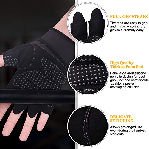 boildeg Guantes Gimnasio Hombre Mujer,Guantes Pesas Gym Guantes Fitness Transpirable con Protección Completa de Muñeca y Palma para Crossfit Levantamiento de Pesas Musculación (Negro,M) boildeg Guantes Gimnasio Hombre Mujer,Guantes Pesas Gym Guantes Fitness Transpirable con Protección Completa de Muñeca y Palma para Crossfit Levantamiento de Pesas Musculación (Negro,M)