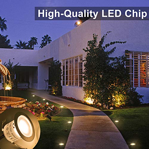 Bojim 16PCS Focos LED Empotrables de Suelo para Exterior 230V, Impermeable IP67, Blanco Cálido 3000K, Φ32mmx H23mm 0.6Watts DC 12V, Lámpara de Subterránea Para Senderos Terrazas Maderas Bojim 16PCS Focos LED Empotrables de Suelo para Exterior 230V, Impermeable IP67, Blanco Cálido 3000K, Φ32mmx H23mm 0.6Watts DC 12V, Lámpara de Subterránea Para Senderos Terrazas Maderas