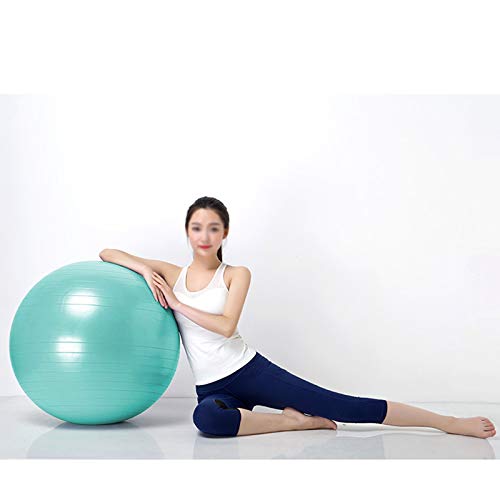 Bola gimnástica 65 cm, Bola de Yoga Anti-ráfaga, Bola de Fitness Antideslizante, Bola de Gimnasio para Pilates, Hacer Ejercicio en casa o en el Gimnasio,Azul