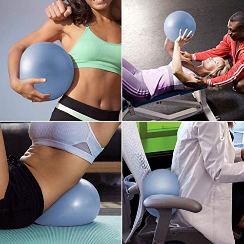 Bola YogaEjercicio,Pilates Pelota Equilibrio,Mini Balón Ejercicio Anti explosión 25cm,para Gimnasio, Yoga, Masaje y Pilates en Casa (Azul)