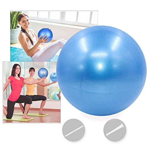Bola YogaEjercicio,Pilates Pelota Equilibrio,Mini Balón Ejercicio Anti explosión 25cm,para Gimnasio, Yoga, Masaje y Pilates en Casa (Azul)